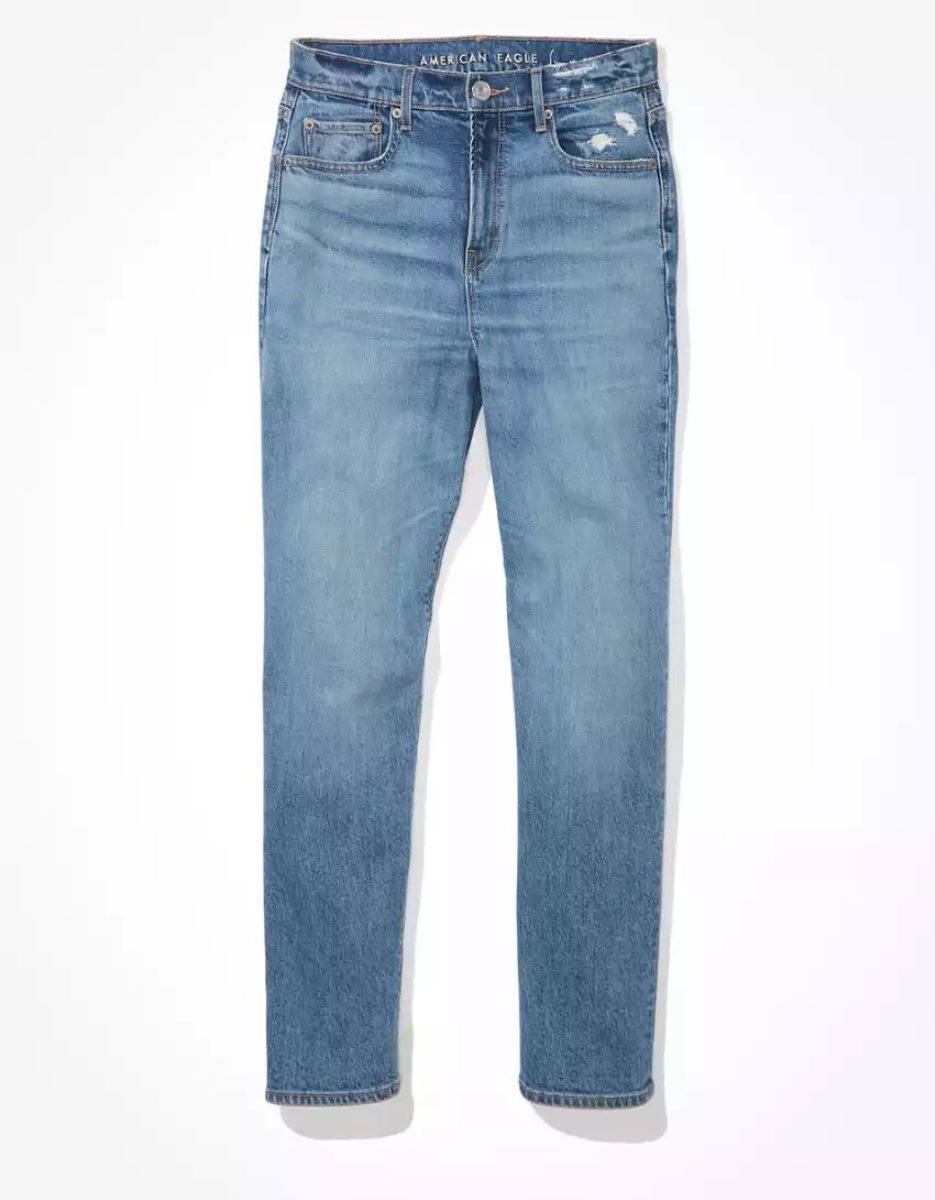 Jean American Eagle AE Highest Taille '90s Boyfriend Indigo Femme | EHV-08506336